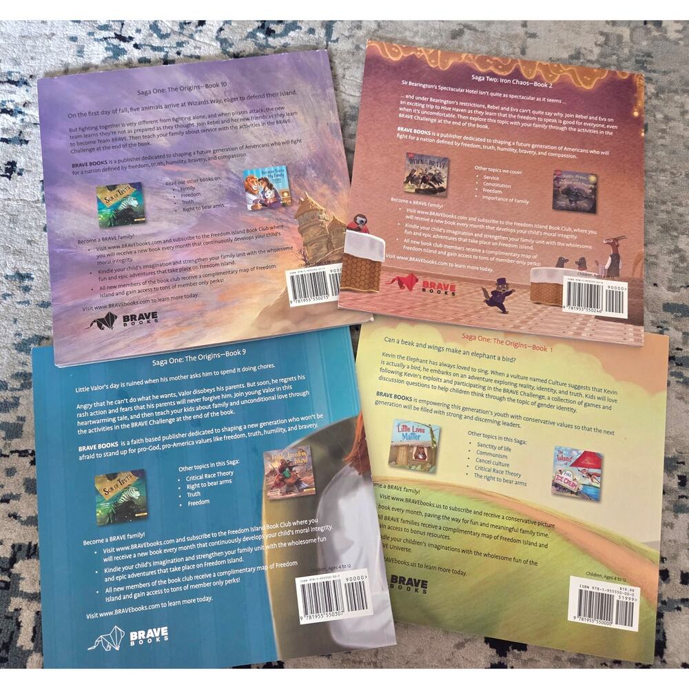Brave Books Children’s Softcover Lot (4 Books) - Freedom Island Series - Picture 2 of 2